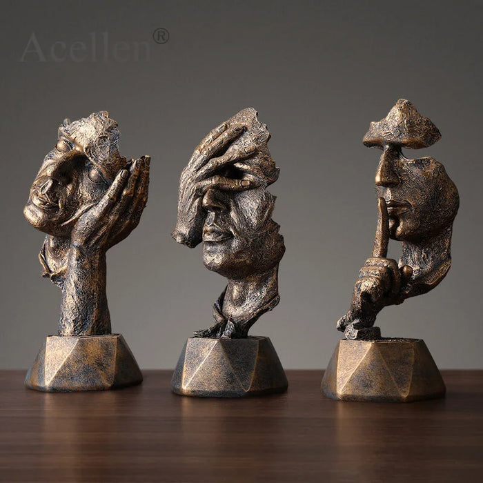 HandArt | Elegantie Sculptuur Miniatuur Figuur | Kunstzinnige Huisdecoratie