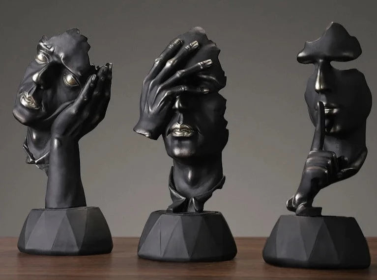 HandArt | Elegantie Sculptuur Miniatuur Figuur | Kunstzinnige Huisdecoratie