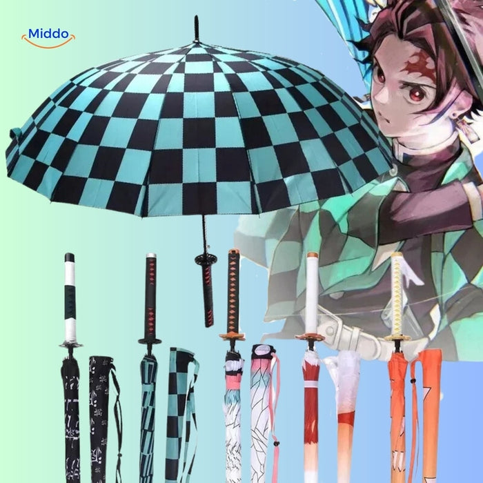 Zenitsu - Stijlvolle UV-blokkerende animeparaplu met Demon Slayer-design Finn Brands