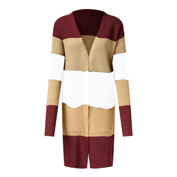 Tabea - Veelkleurige zachte cardigan voor dames met zakken