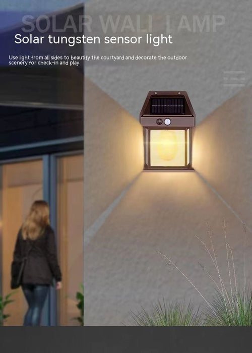 SOLARIS | Outdoor Solar Waterdichte  Tuin Wandlamp | Trendy Zonne-energie Lamp
