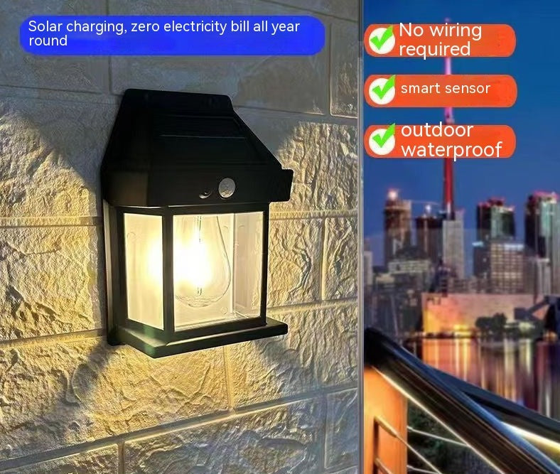 SOLARIS | Outdoor Solar Waterdichte  Tuin Wandlamp | Trendy Zonne-energie Lamp