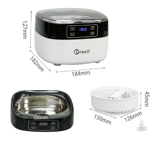 ULTRACLEAN | Compacte Ultrasone Reinigingsmachine | Effectieve Reiniging voor Juwelen, Horloges en Meer