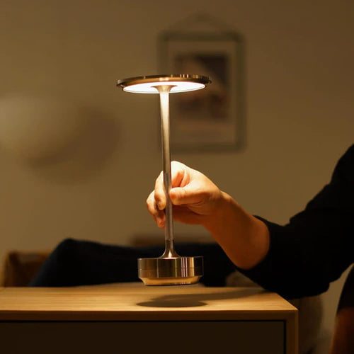 LuminaLux | Draadloze Designlamp | USB Oplaadbaar | Touch-bediening | Tafellamp | Sfeerverlichting