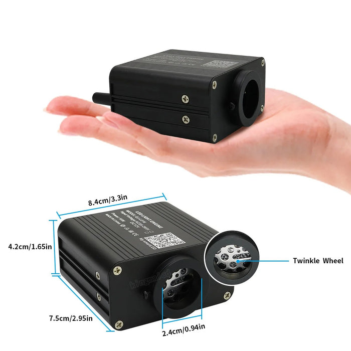 StarLume | 16W Twinkle RGBW Fiber Optic Light Set met Bluetooth-APP
