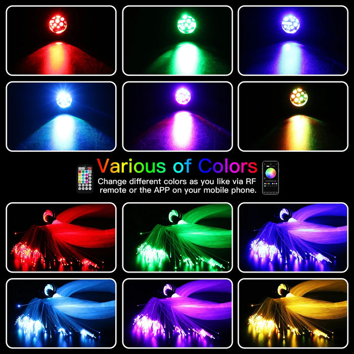 StarLume | 16W Twinkle RGBW Fiber Optic Light Set met Bluetooth-APP