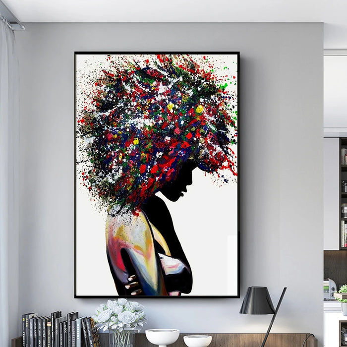 EMPOWERED | Graffiti Art op Canvas - Zwarte Vrouwen in Kunst | Verrijk je Leefruimte met Inspirerende Afrikaanse Kunst
