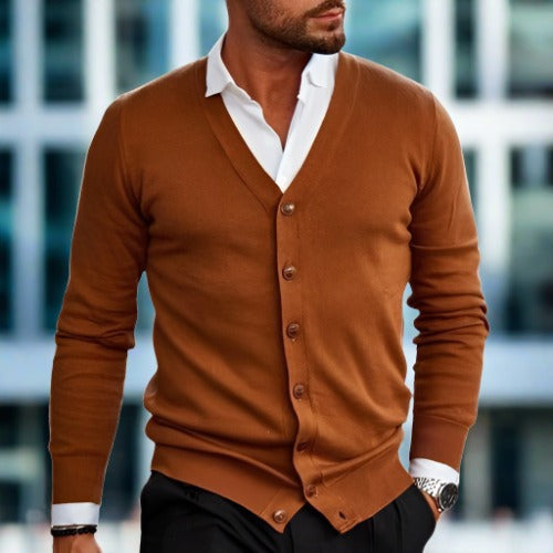 Luis - Elegant katoenen vest voor heren met knoopsluiting | Modern, verfijnd