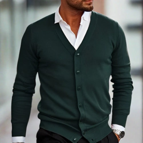 Luis - Elegant katoenen vest voor heren met knoopsluiting | Modern, verfijnd