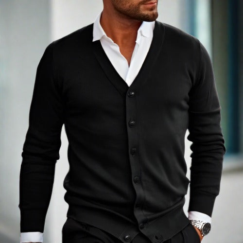 Luis - Elegant katoenen vest voor heren met knoopsluiting | Modern, verfijnd