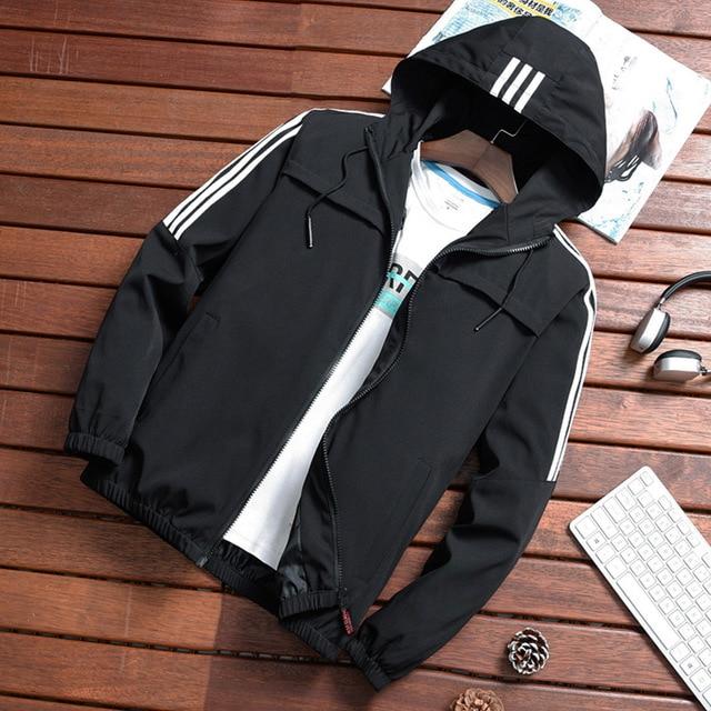 Noah - Regenbestendige outdoorjas voor heren met strepen | Ultiem comfort en stijl | Perfect voor sportieve activiteiten en relaxte dagen