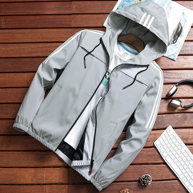 Noah - Regenbestendige outdoorjas voor heren met strepen | Ultiem comfort en stijl | Perfect voor sportieve activiteiten en relaxte dagen