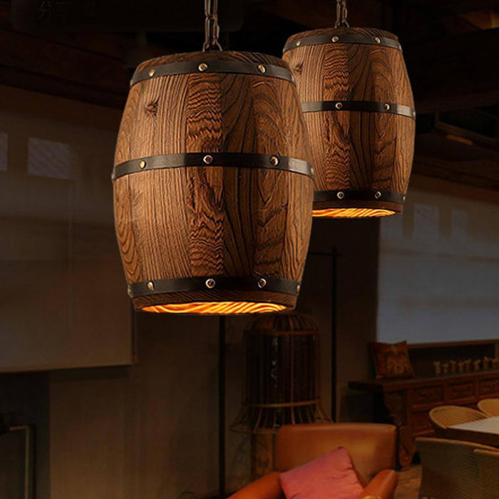 BarrelLight | Stylish Designer's Wooden Barrel Art Pendant Lights Lamps | Unieke houten hanglampen