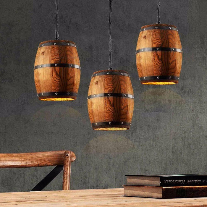 BarrelLight | Stylish Designer's Wooden Barrel Art Pendant Lights Lamps | Unieke houten hanglampen