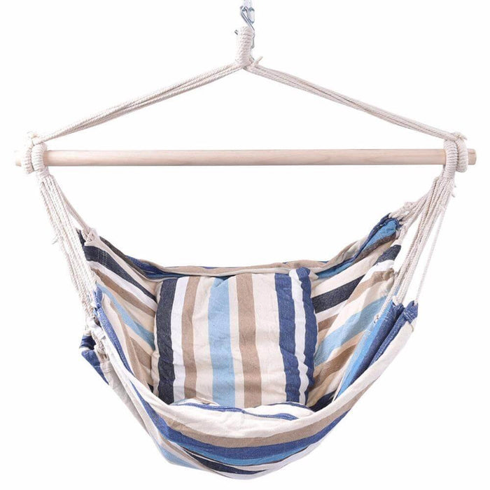 GardenSwing | Garden Hammock Patio Porch Hanging Cotton Rope Swing Chair | Heerlijk schommelen in de tuin