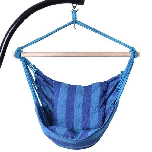 GardenSwing | Garden Hammock Patio Porch Hanging Cotton Rope Swing Chair | Heerlijk schommelen in de tuin