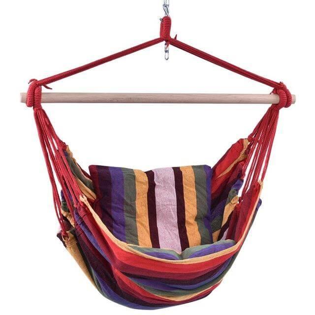 GardenSwing | Garden Hammock Patio Porch Hanging Cotton Rope Swing Chair | Heerlijk schommelen in de tuin