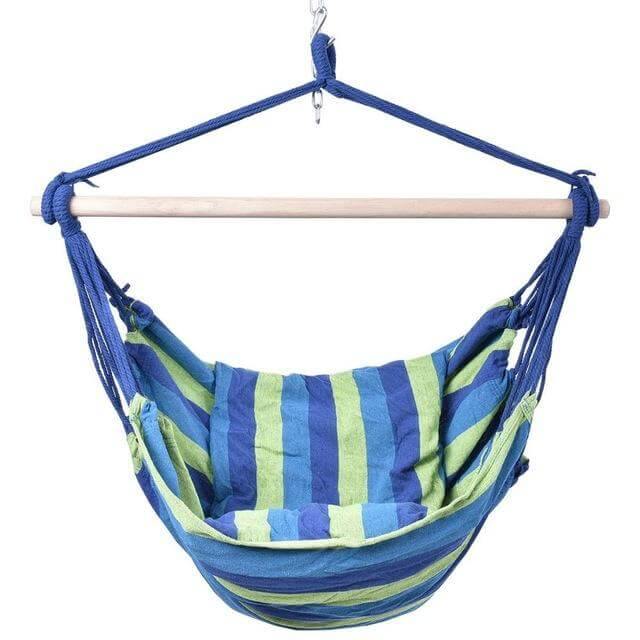 GardenSwing | Garden Hammock Patio Porch Hanging Cotton Rope Swing Chair | Heerlijk schommelen in de tuin