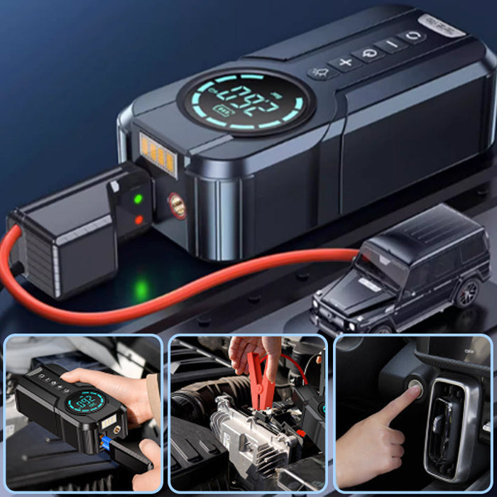 CarKit Expert - Multifunctionele jumpstarter en luchtcompressor voor noodgevallen