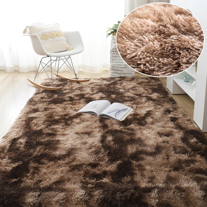 WOLKENZACHT | Grijze Tapijt voor Woonkamer | Pluizig Vloerkleed voor Slaapkamer