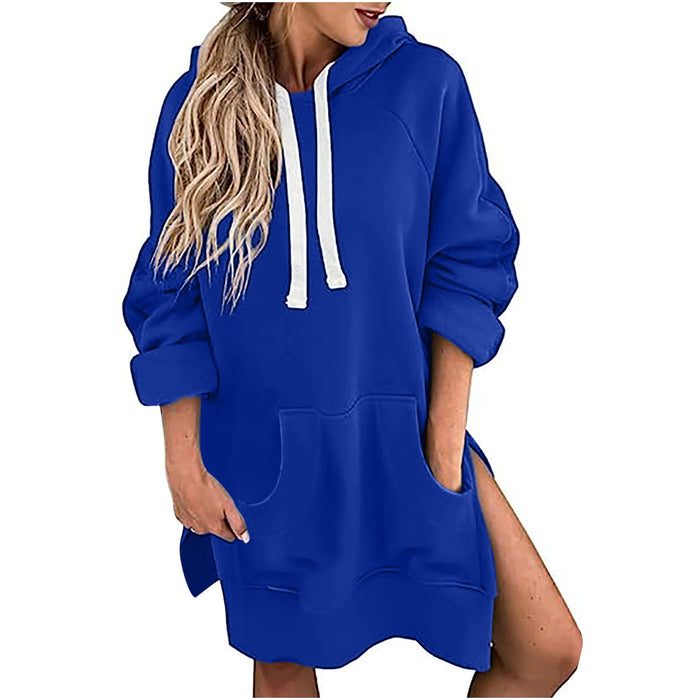 SOFTSTYLE | Ruimvallende Dames Trui met Lange Mouwen | Effen Kleur Trekkoord Top