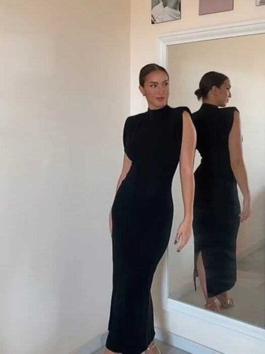 VICTORIA | Klassieke Zwart-Dames Jurk - Tijdloze Elegantie