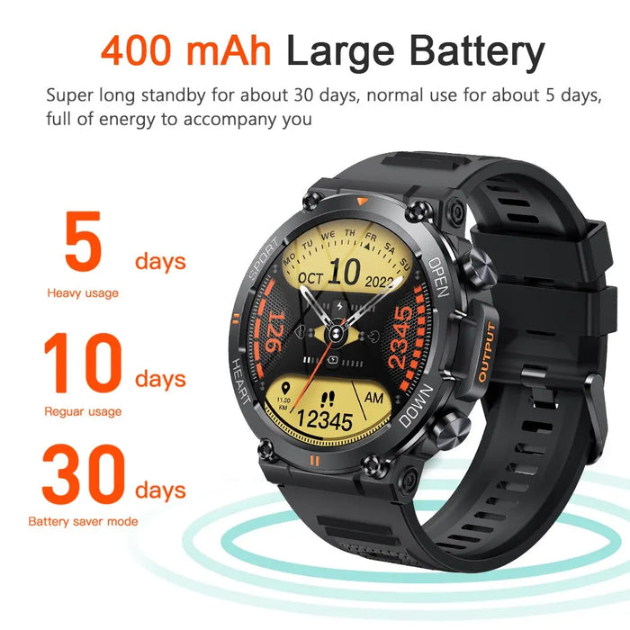 VICTOR | 1.39 Inch HD Bluetooth Smartwatch | Sport Fitness Tracker, Hartslagmonitor