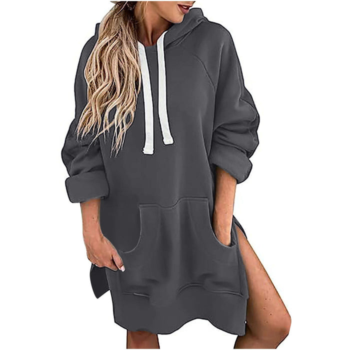 SOFTSTYLE | Ruimvallende Dames Trui met Lange Mouwen | Effen Kleur Trekkoord Top
