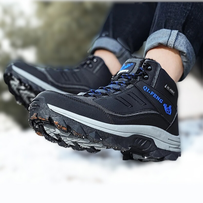 MILTON | Waterdichte Leren Sneakers voor de Winter | Fluffy Warme Hoge top Buiten Laarzen