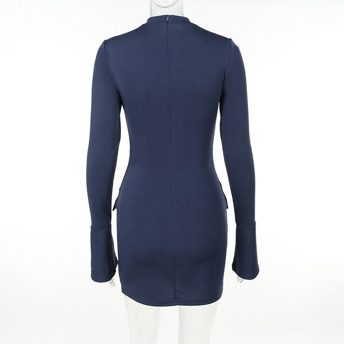 EMMA | Bodycon Hippe Jurk met Lange Mouwen - Vrouwelijke Wintermode