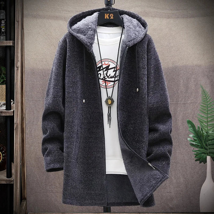 MODAHEAT | Heren Middellange Jas | Stijlvol, Warm en Comfortabel | Ideale Grote Maat Trui