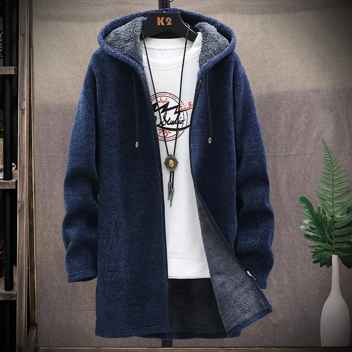MODAHEAT | Heren Middellange Jas | Stijlvol, Warm en Comfortabel | Ideale Grote Maat Trui