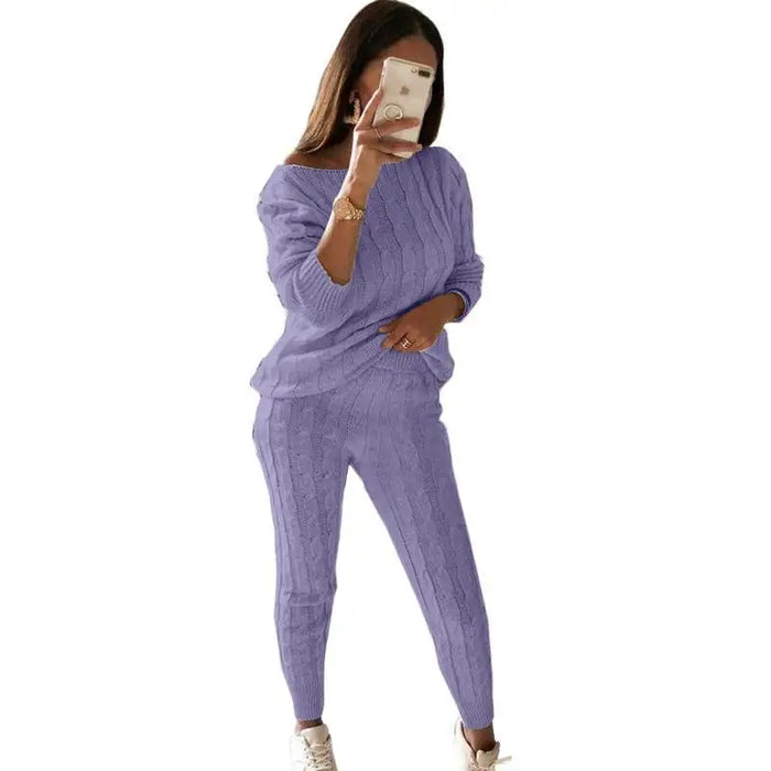 LOÏS | Trendy Tweedelige Vrouwen Outfit - Herfst-Winter Gebreide Set