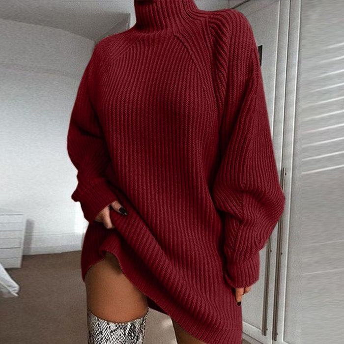 LUNA | Warme Trui Jurk met Stevige Col