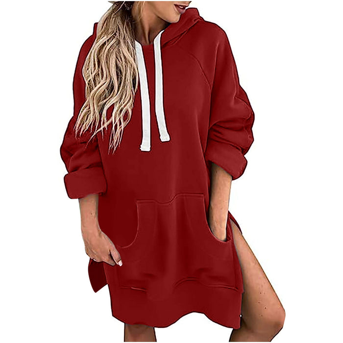 SOFTSTYLE | Ruimvallende Dames Trui met Lange Mouwen | Effen Kleur Trekkoord Top