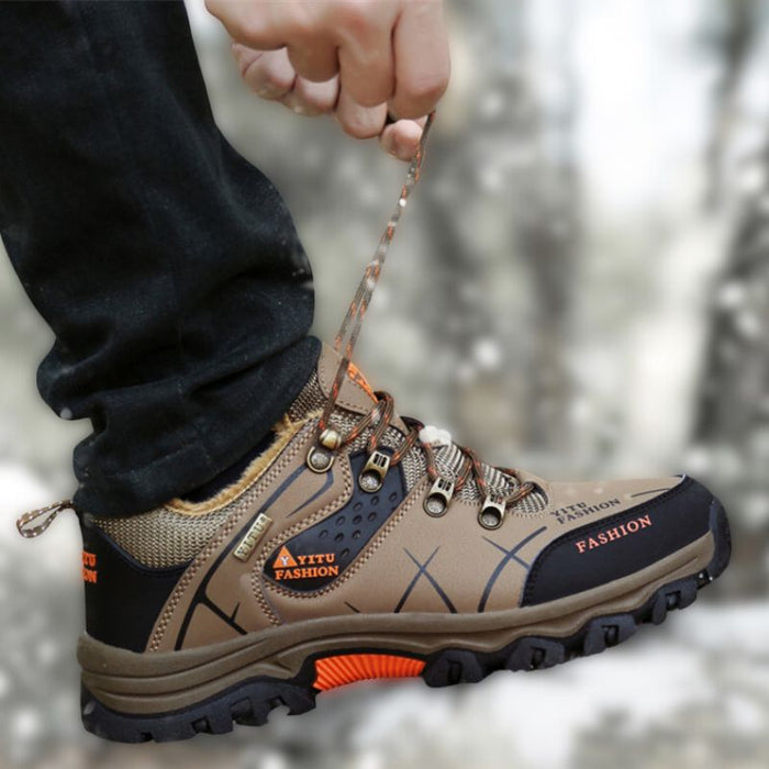 HIRAM | Winter Waterdichte Lederen Laarzen | Super Warme Herenlaarzen voor Outdoor Wandelen