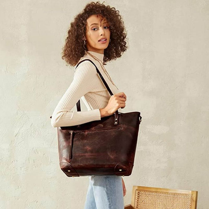 PATRICIA | Tijdloos Leren Vintage Draagtas