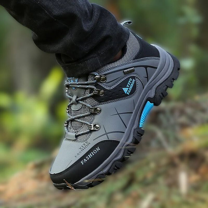 Simon | Waterdichte Lederen Wandelschoenen Voor Heren | Comfortabele Schoenen Met Dikke Zool