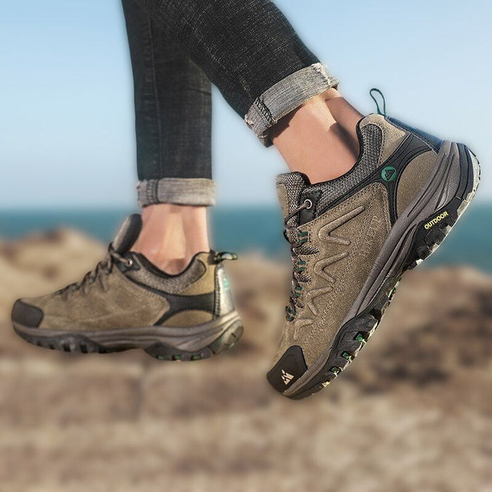 LONNIE | Leren Heren Outdoor Wandelschoenen | Toeristische Trekkingsneakers voor Bergen
