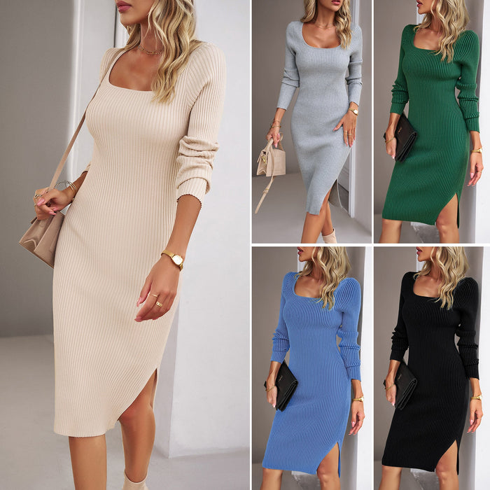 RADIANCE | Betoverende Blauwe Wol Jurk - Damesmode voor Elke Stijl