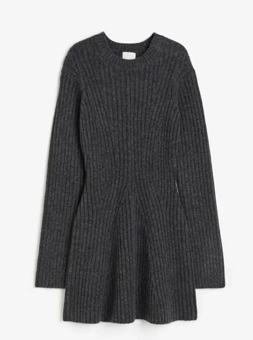 EVA | Vrouwen Gebreide Jurk met 3D Effect - Stijlvolle en Comfortabele Winterkleding