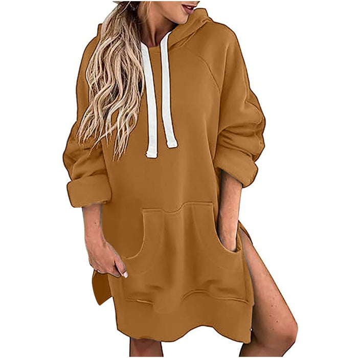 SOFTSTYLE | Ruimvallende Dames Trui met Lange Mouwen | Effen Kleur Trekkoord Top
