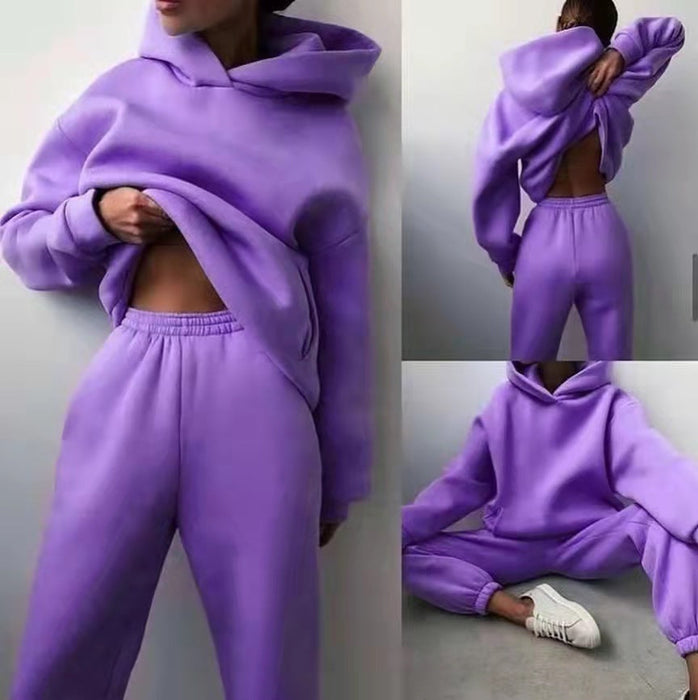 AVA | Comfortabele Casual Hooded Sweater Tweedelige Set