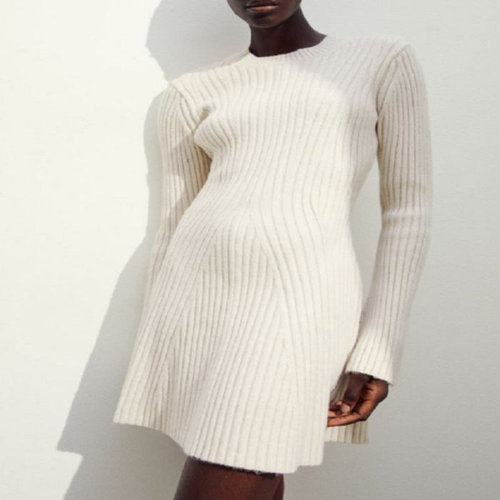 EVA | Vrouwen Gebreide Jurk met 3D Effect - Stijlvolle en Comfortabele Winterkleding