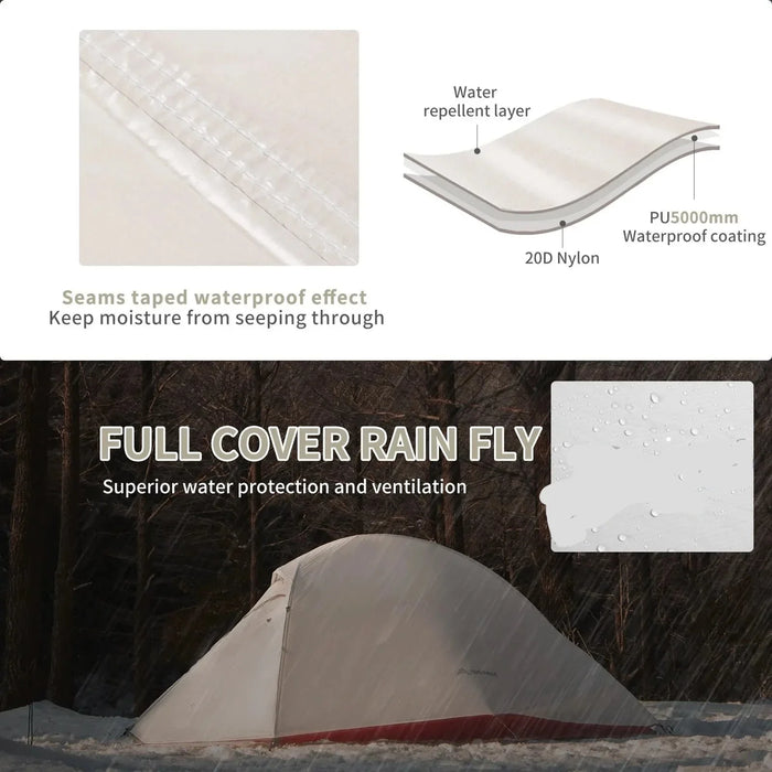 WILDQUESTHAVEN | De Droom Van Backpackers | Ultralichte 20D nylon kampeertent | Waterdicht