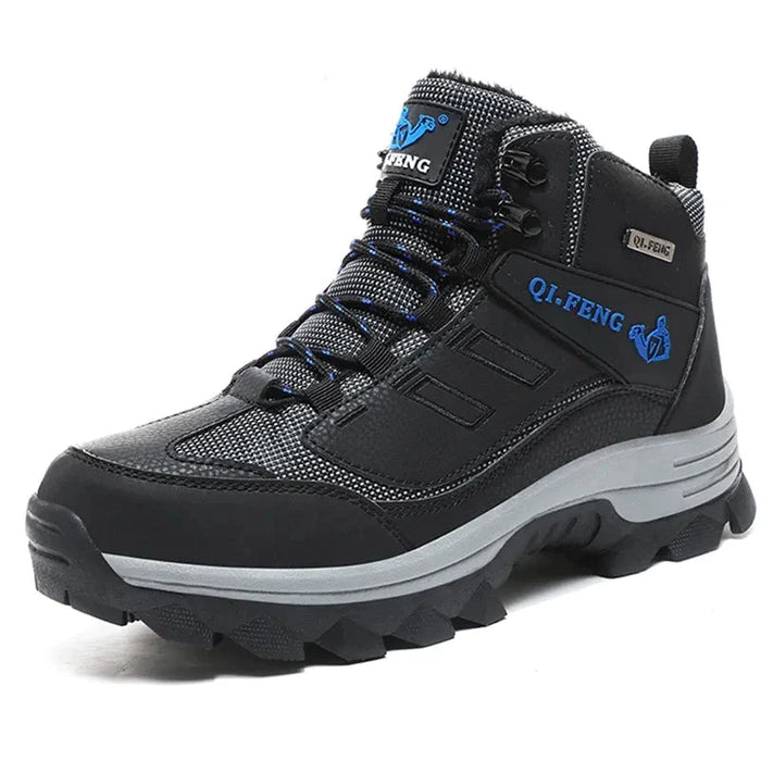 MILTON | Waterdichte Leren Sneakers voor de Winter | Fluffy Warme Hoge top Buiten Laarzen