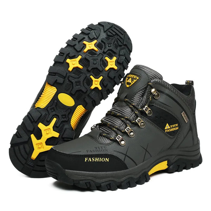 HIRAM | Winter Waterdichte Lederen Laarzen | Super Warme Herenlaarzen voor Outdoor Wandelen