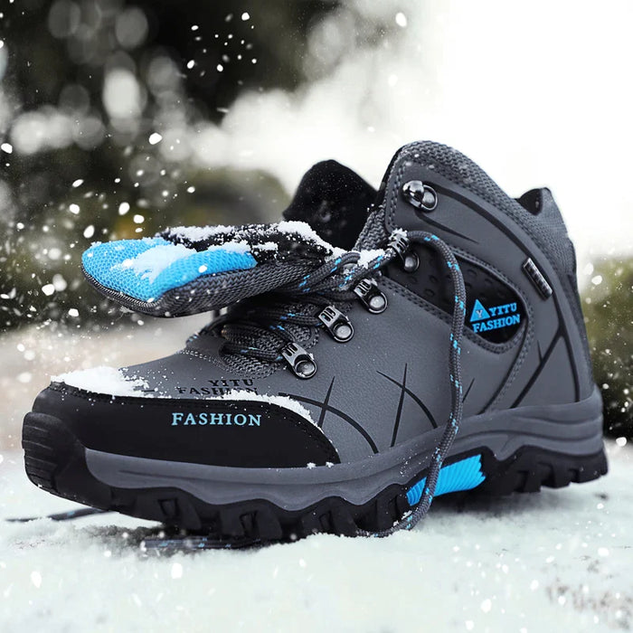 HIRAM | Winter Waterdichte Lederen Laarzen | Super Warme Herenlaarzen voor Outdoor Wandelen