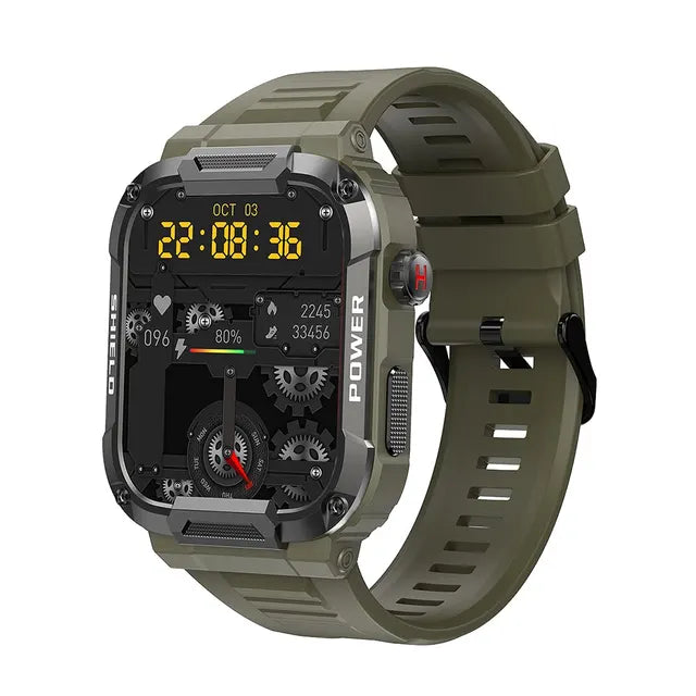 HUGH | Buiten Militair Slim Horloge Mannen | Bluetooth, IP68 Waterdichte Fitness Smartwatch