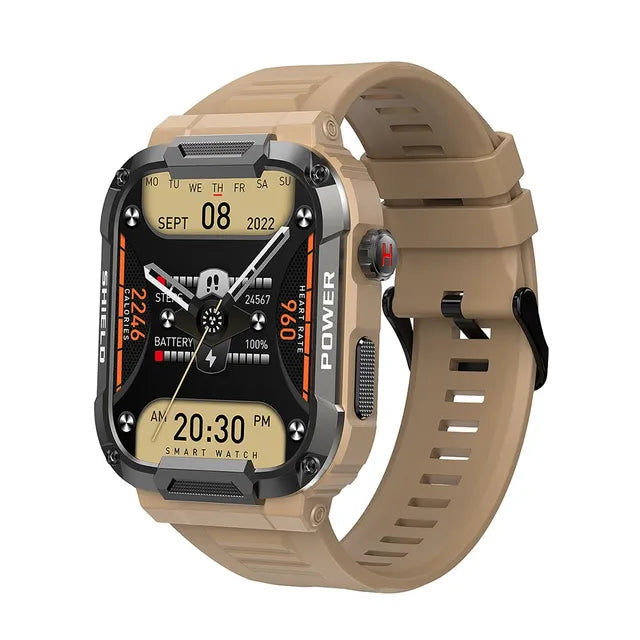 HUGH | Buiten Militair Slim Horloge Mannen | Bluetooth, IP68 Waterdichte Fitness Smartwatch